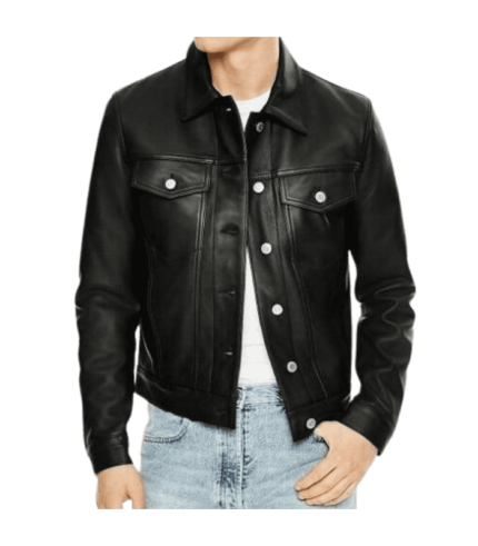 Black Café Racer (Biker) Leather Jacket