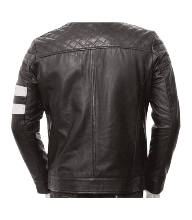 Cafe Racer Black Leather Jacket by Sharsal.