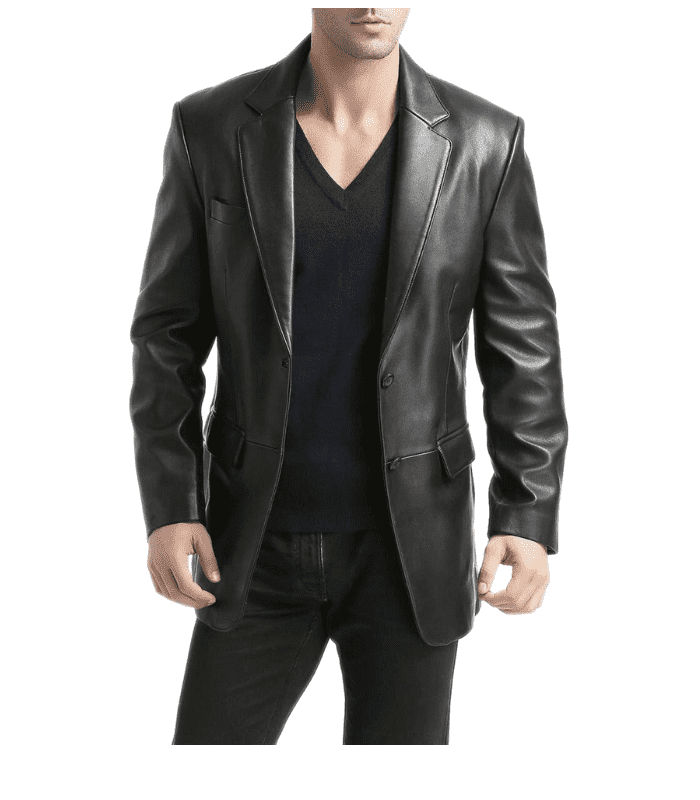 Black Leather Blazer For Men 4 Black Leather Blazer For Men