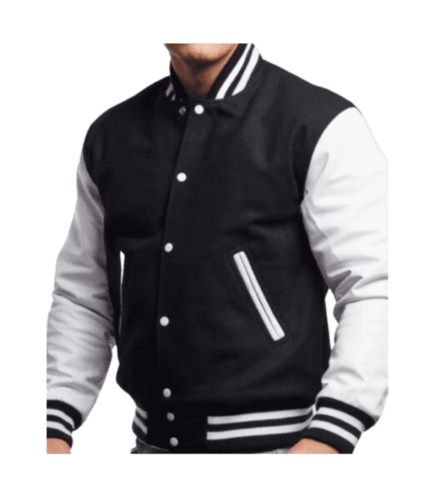 Black and white bomber jacket