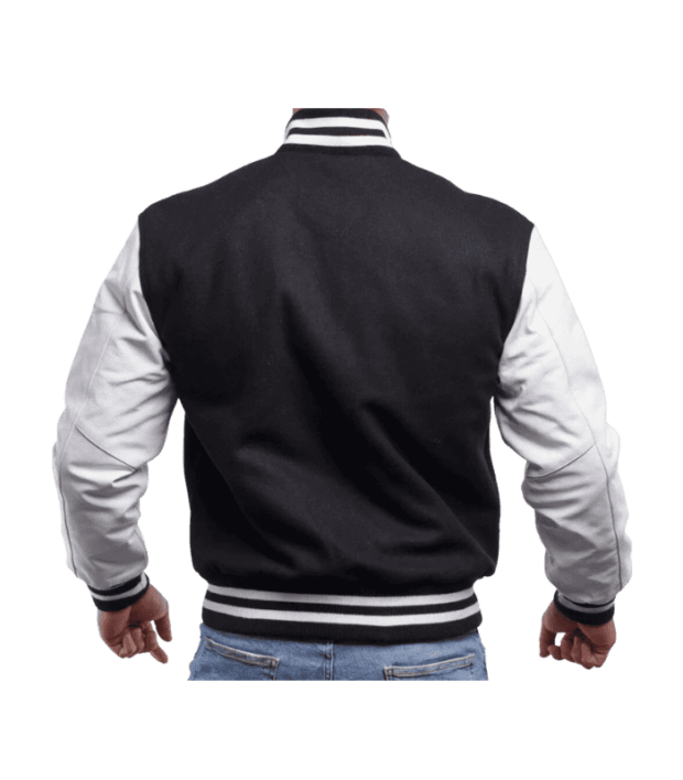 Black and white bomber jacket mens by sharsal