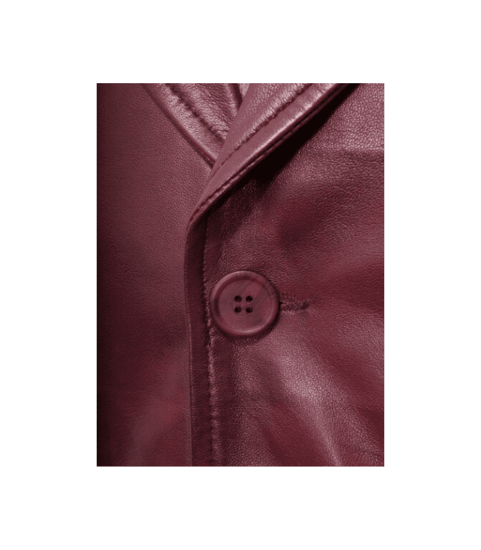 Burgundy Leather Waistcoat