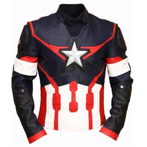 Captain America Civil War Real Leather &Amp; Synthetic Leather Jacket By Sharsal