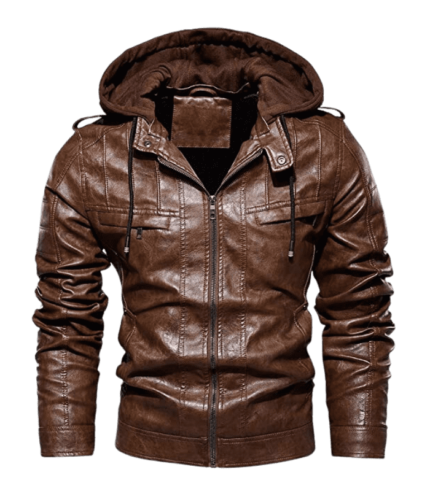hooded leather jackets for men by sharsal