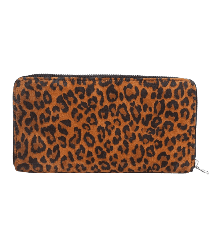 Leopard Cheetah Print Leather Wallet For Women 1