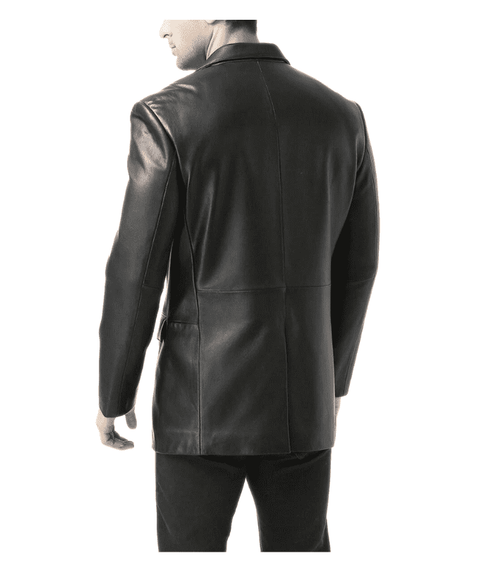 Black Leather Blazer For Men 2 Black Leather Blazer For Men