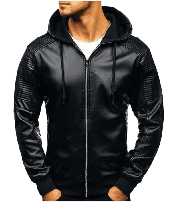 Cafe Racer Shirt Collar Leather Jacket