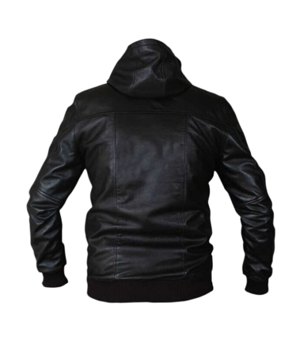 Men’s Cafe Racer Shirt Collar Leather Jacket