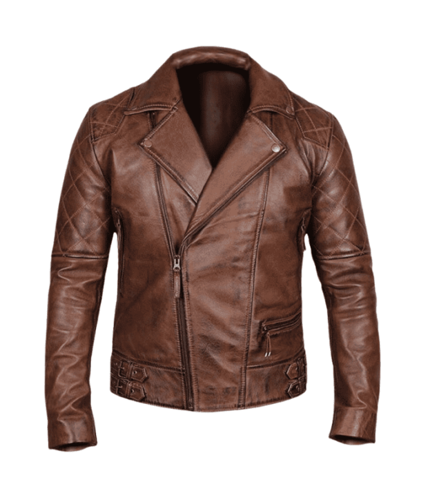 Motorcycle Vintage Cafe Racer Biker Leather Jacket