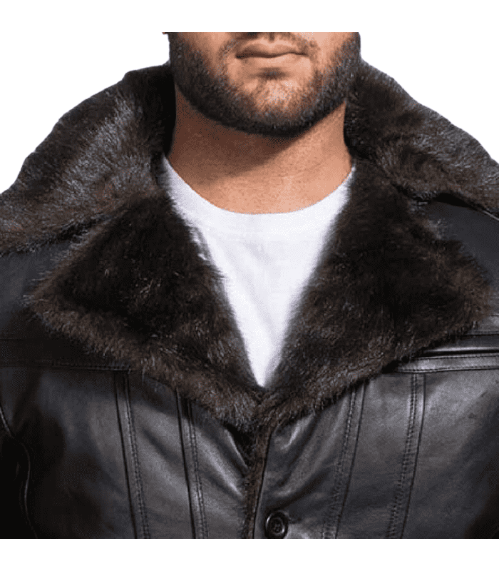 Mens Shearling Leather Jacket Fur Coat
