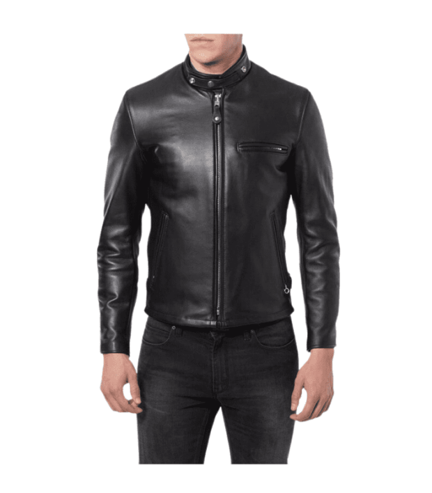 Shiny Black Cafe Racer and Leather Bomber Jacket