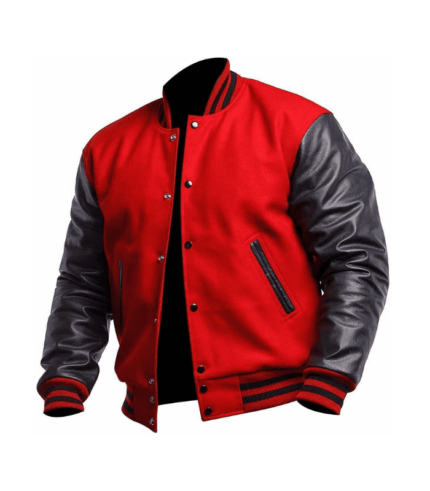 Black and red bomber jacket by sharsal