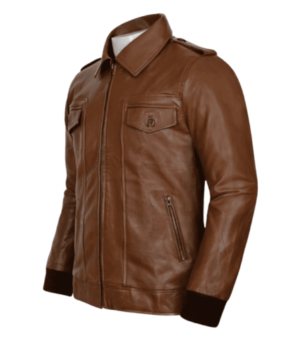Captain America Brown Leather Jacket by Sharsal Leather Store