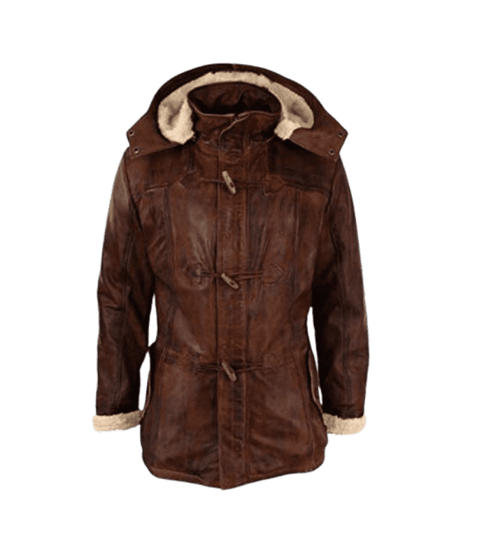 Detachable Hooded Men's Brown Duffle Coat By Sharsal.