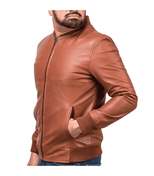 tan leather jacket mens by sharsal