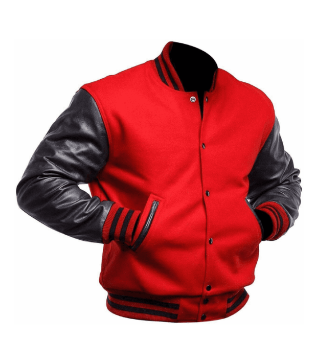 Red bomber jacket men by sharsal