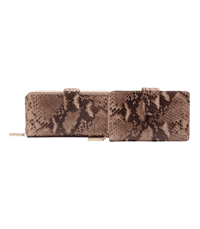 Genuine Cow Leather with embossed Snakeskin pattern for women by sharsal