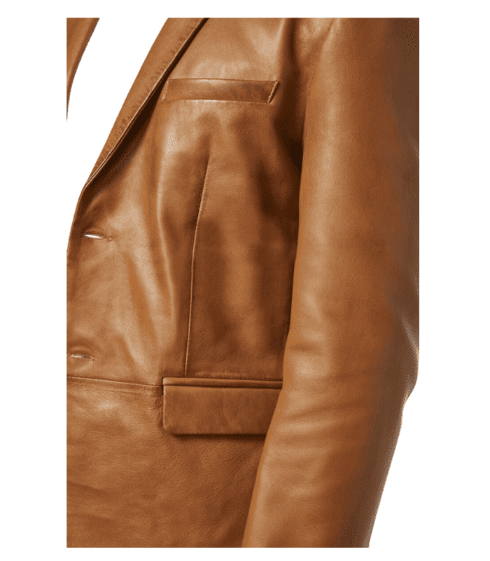 Men'S Tan Leather Blazer/Tan Leather Coat