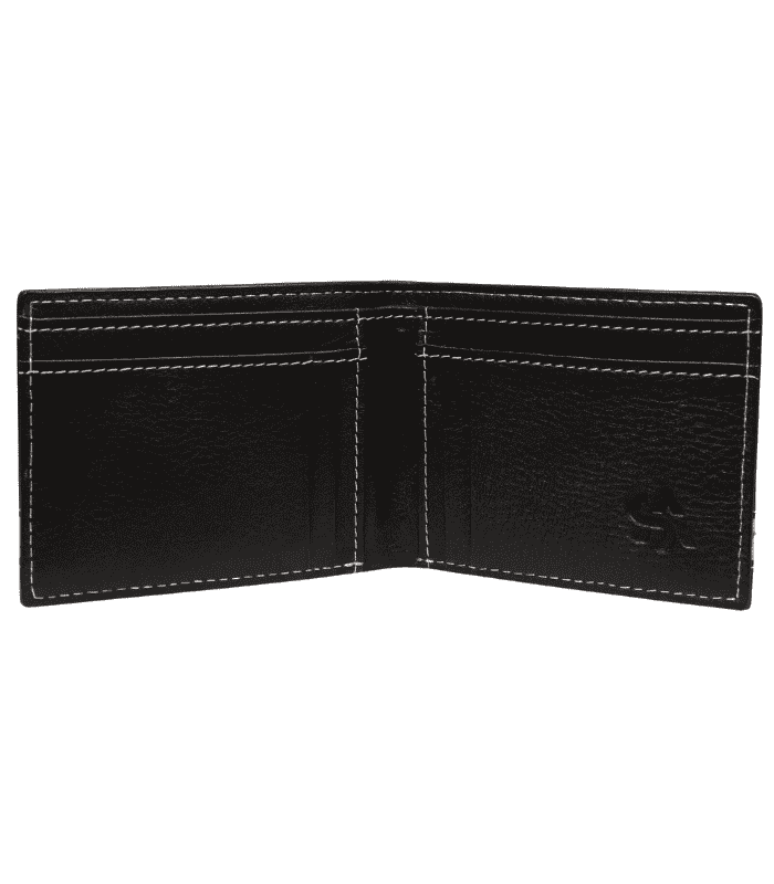 Full Grain Mens Wallet Bifold Classic Stitched Leather Wallet