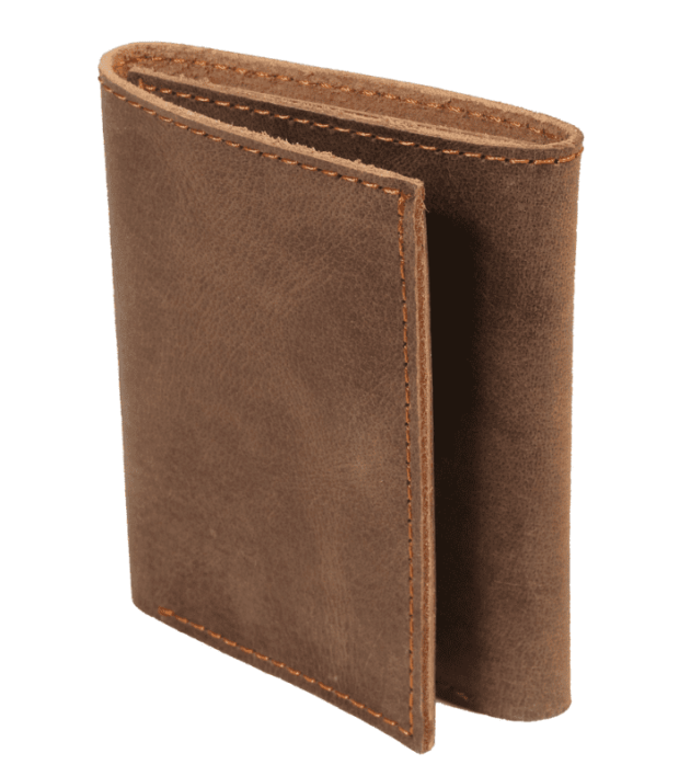 Brown Trifold Leather Wallet