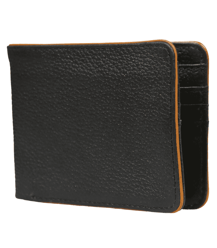 Men'S Full Grain Bifold Stitched Leather Wallet